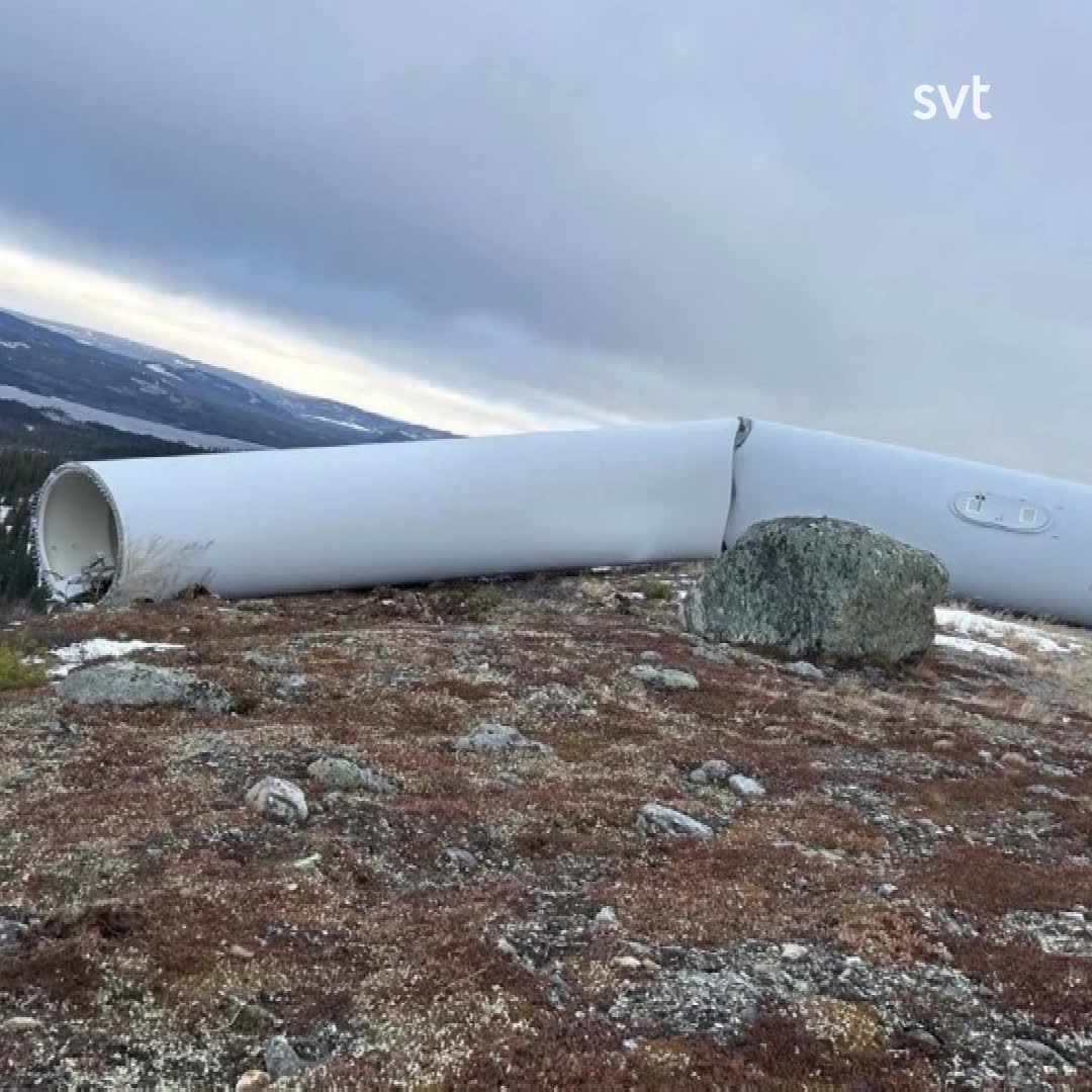 Se bilderna vindkraftshaveriet i Härjedalen